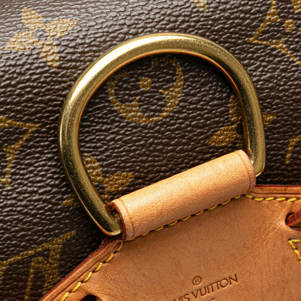 LOUIS VUITTON Authentic Brown Monogram Leather Backpack - Picture 4 of 11